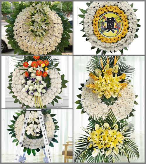 四川成都彭州市桂花镇插旗村花圈速递