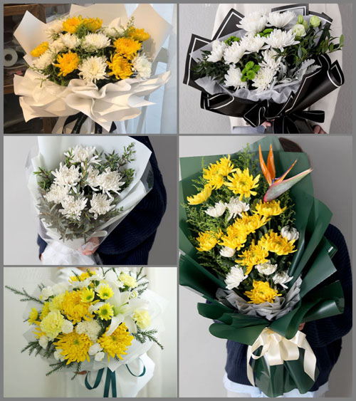 四川成都彭州市桂花镇插旗村白事花束代送